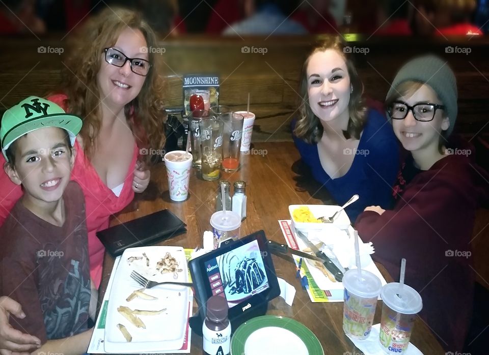 dinner with favorite people. dinner together makes anyplace feel more familiar