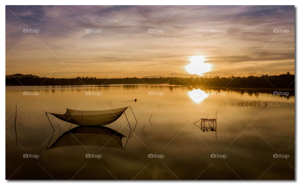 Sunrise in the lake