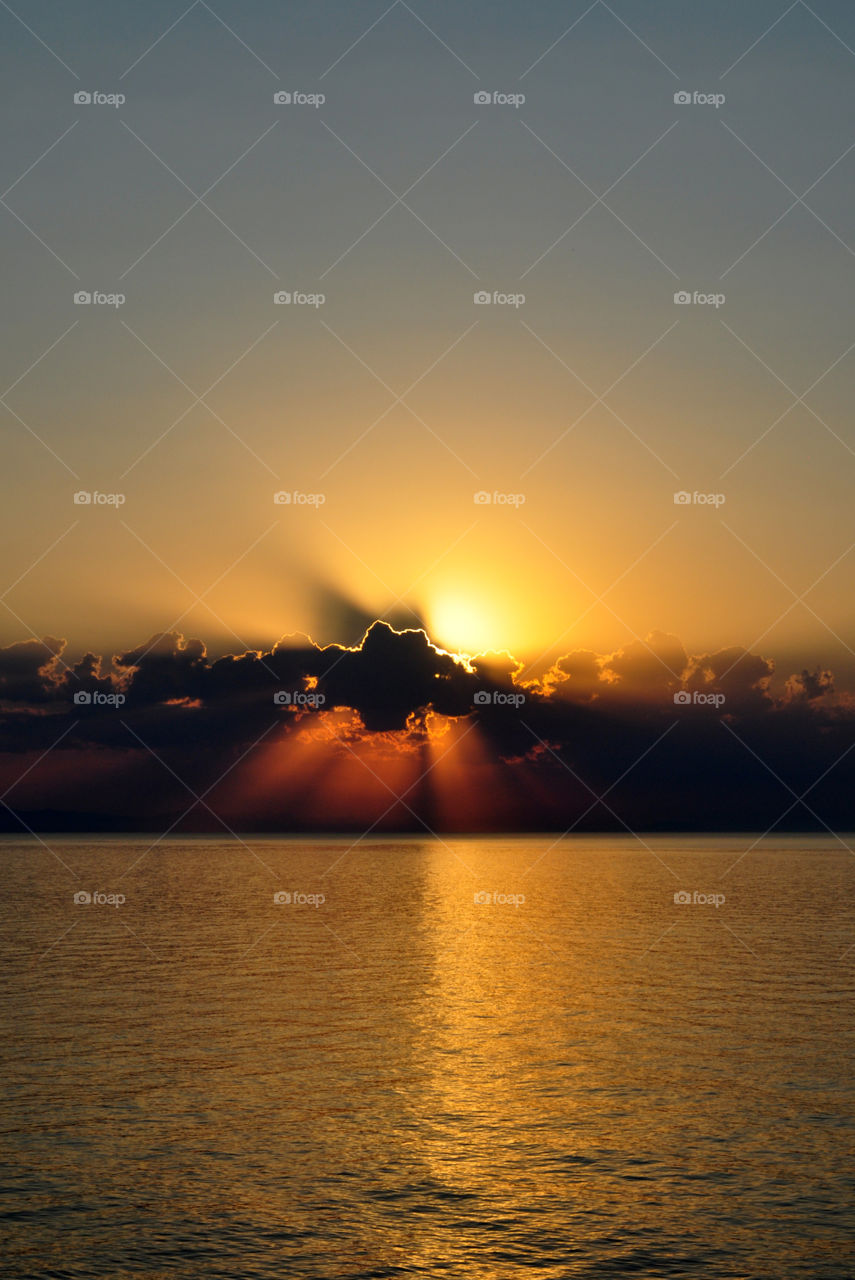 Sunrise over the sea 