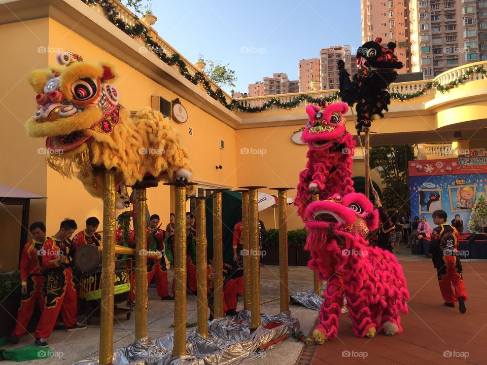 Chinese New Year Lion Dragon Dance