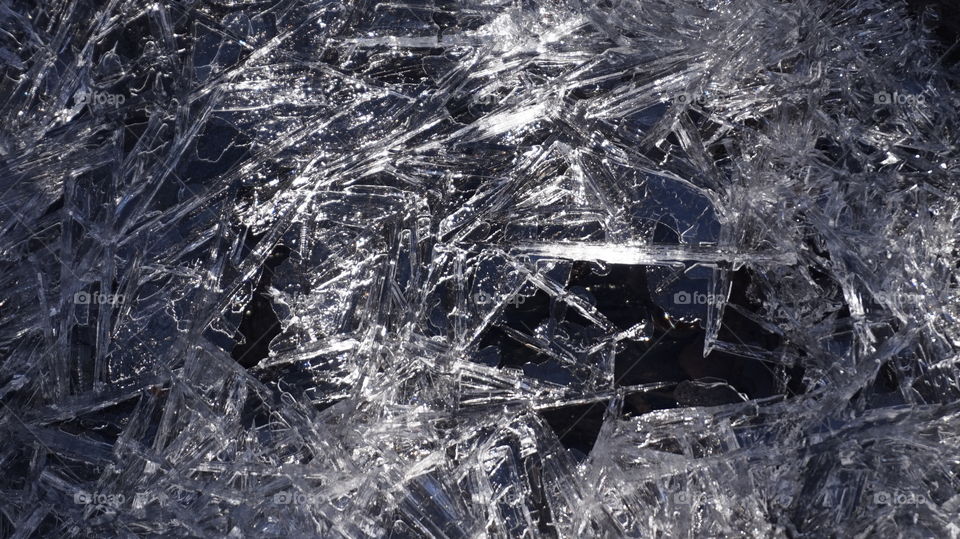 ice in the creek. nature