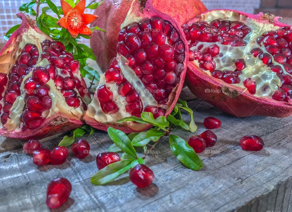 Pomegranate fruits 
