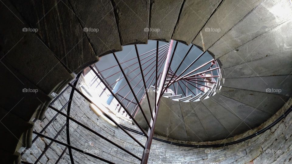 Spiral staircase🪜🗝️Old architecture 🪜🗝️ Gray color🪜🗝️