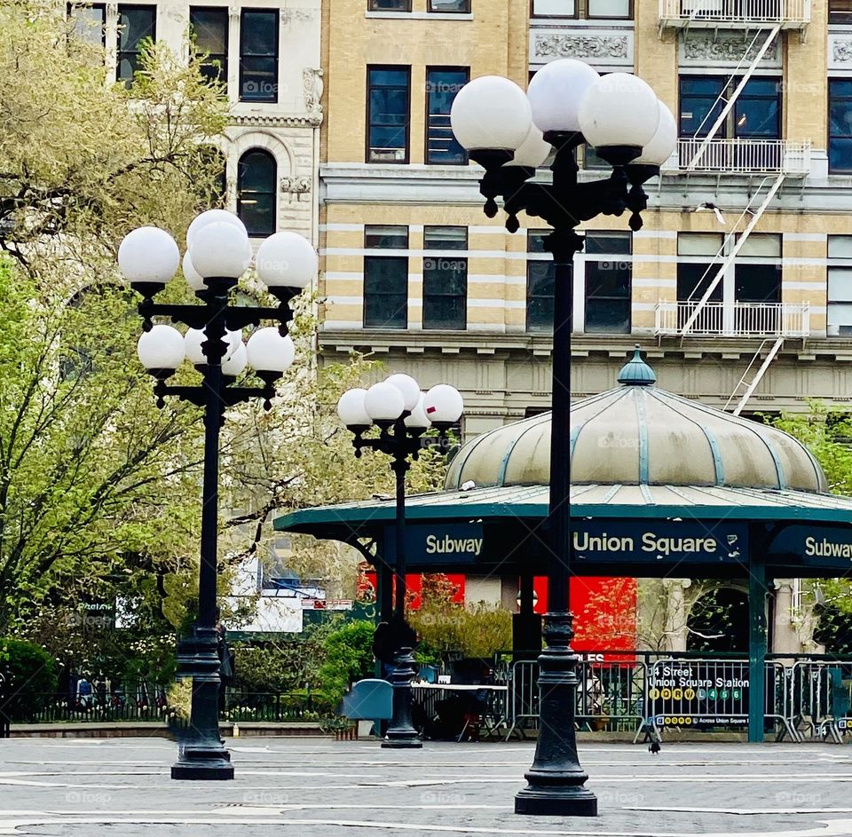 Lombard Lampposts in Union Square Park 