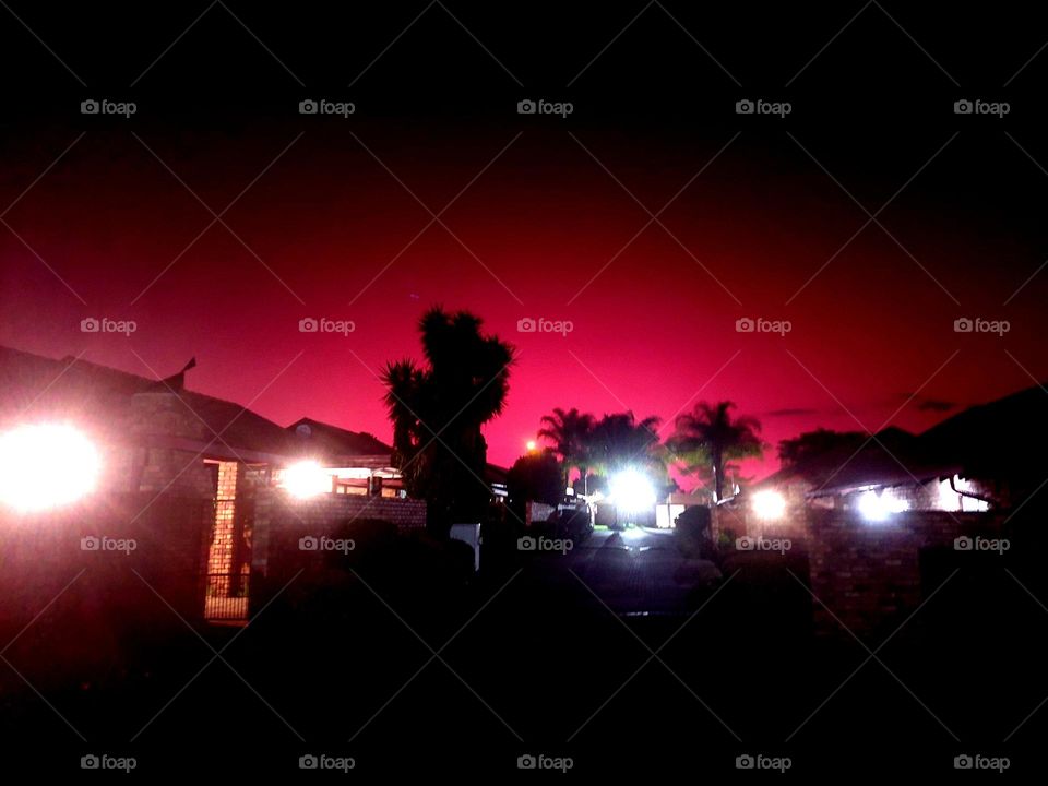 Naturulal deep pink red sun set