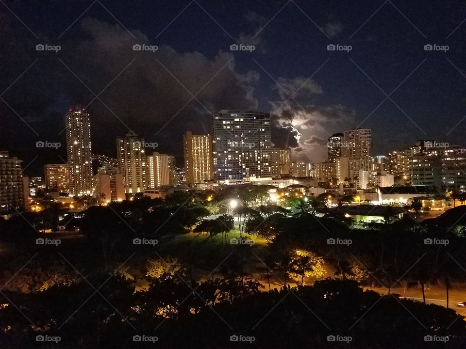 Waikiki at night
