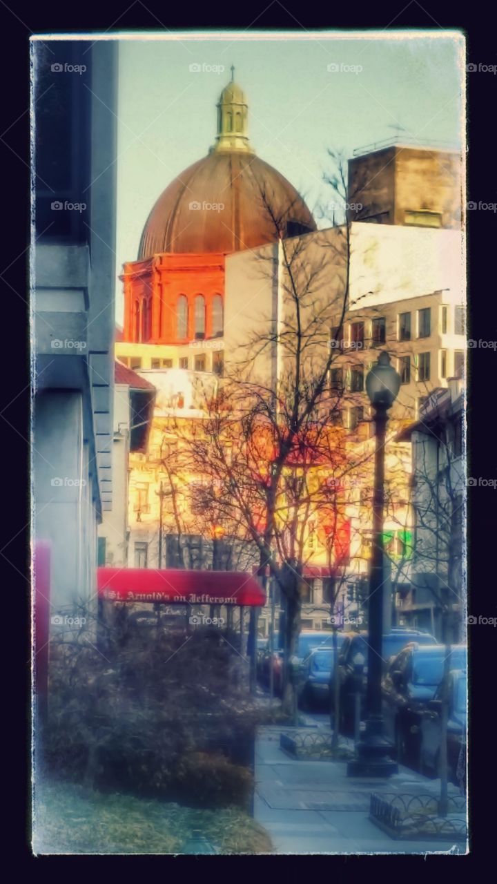 DC street. walking to car one morning