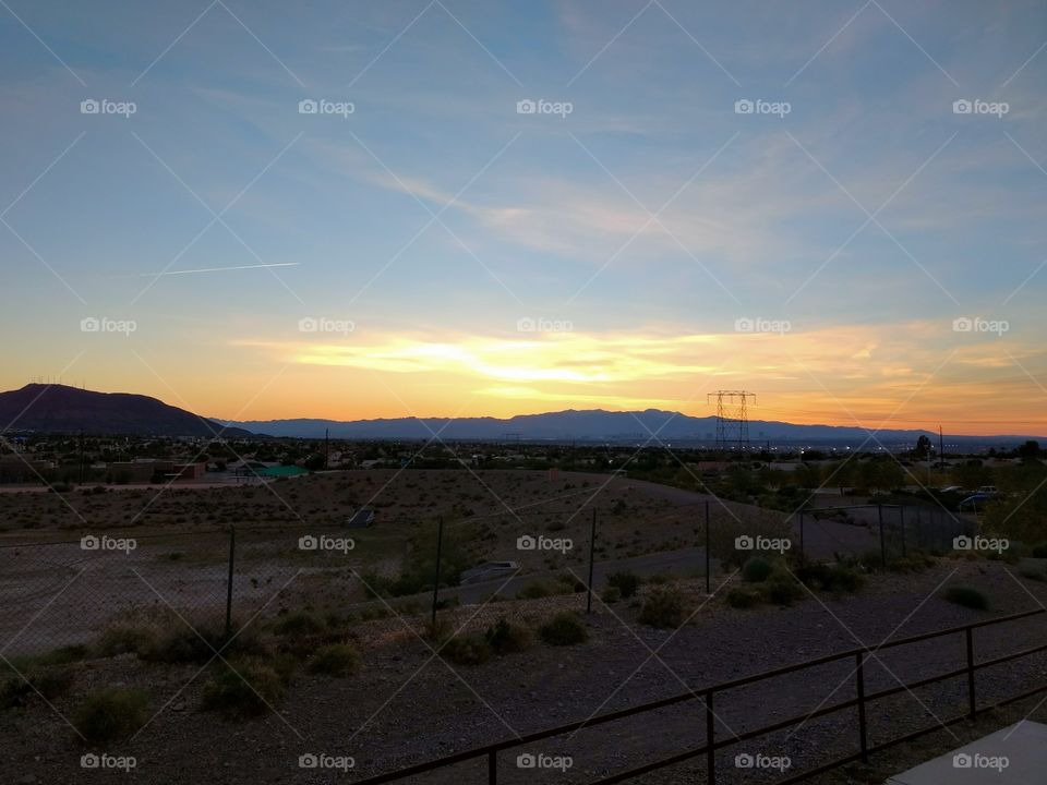 sunset in Henderson, Nevada