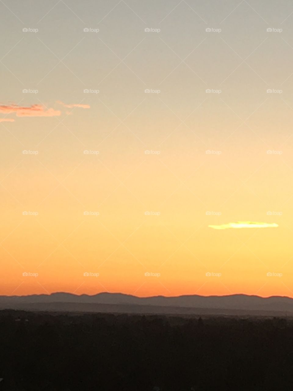 Sunset over Bozeman, Montana. 
