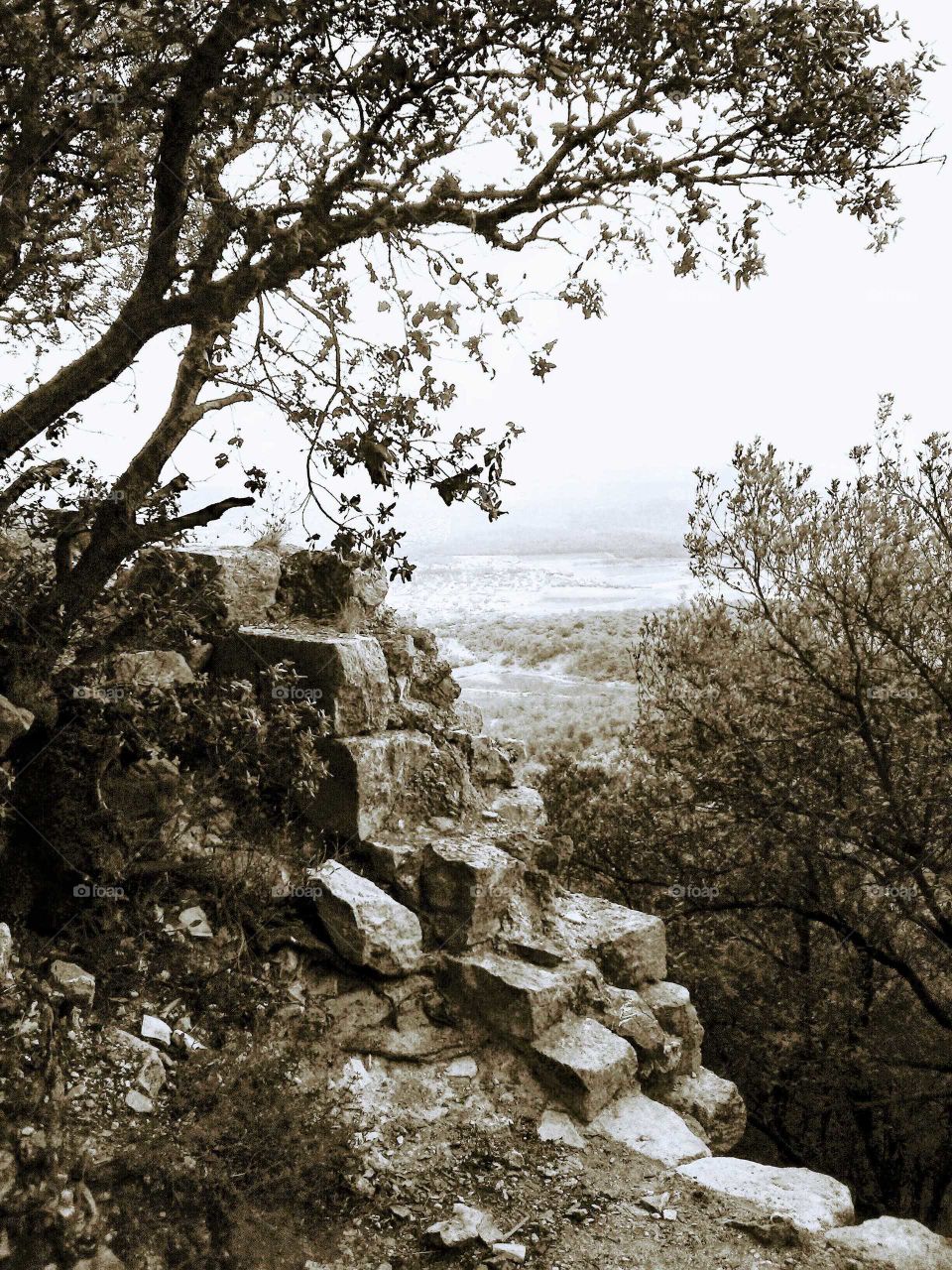 a scenic view of the valley