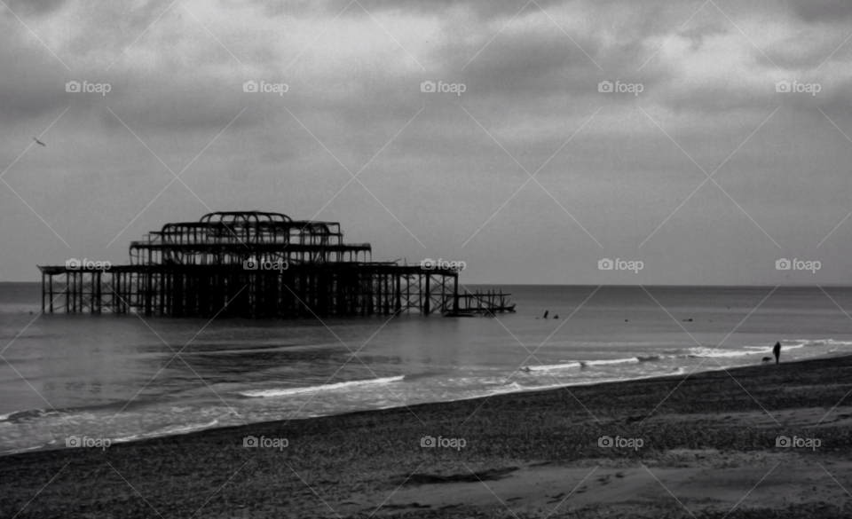 beach grey brighton cold by bradman