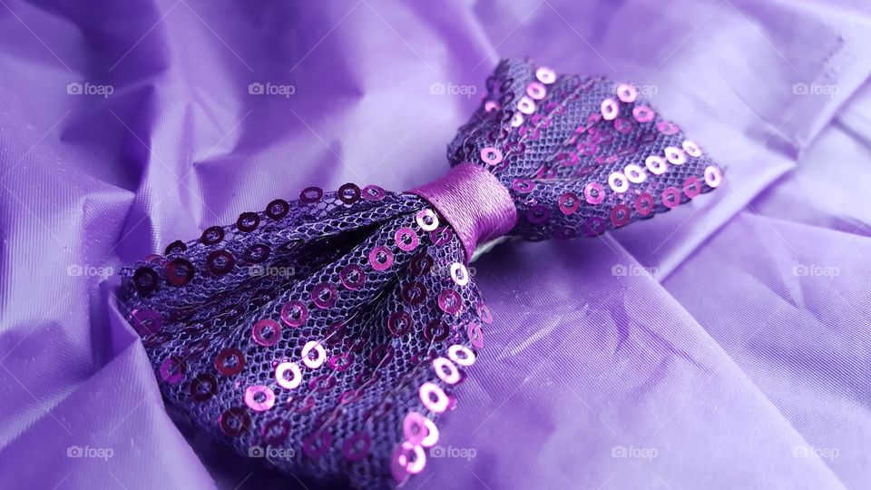Bow tie with purple color