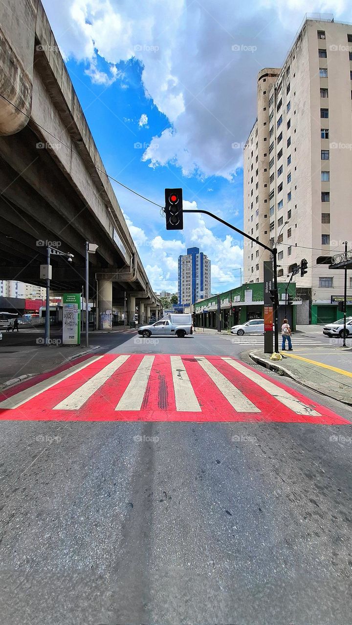 Waiting for the traffic light to change