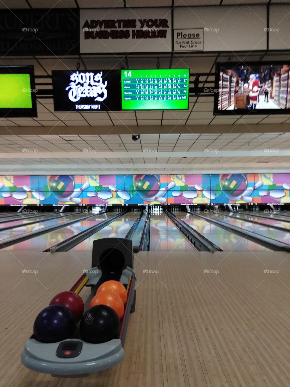 bowling alley during the daytime