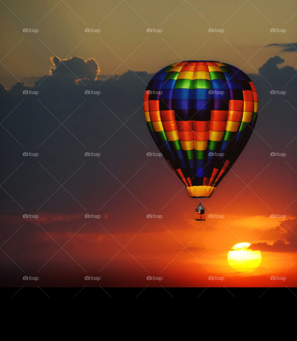 sunset sunrise balloon hot-air golden