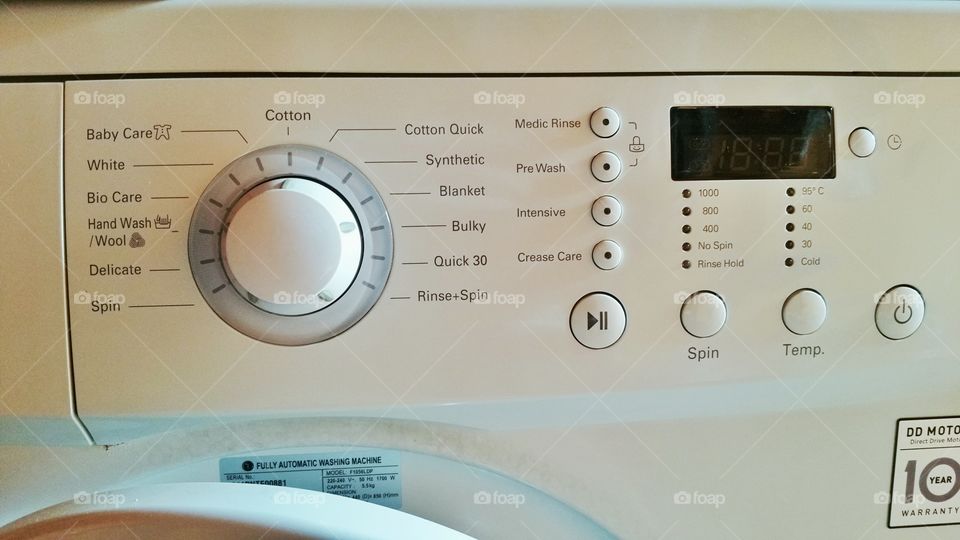 buttons electronic clothes washing machine