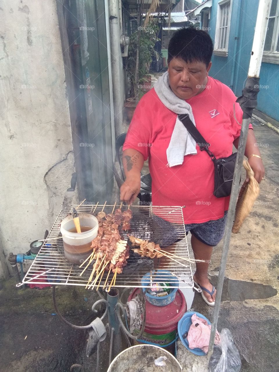 street barbecue business. mandaluyong city.  Philippines