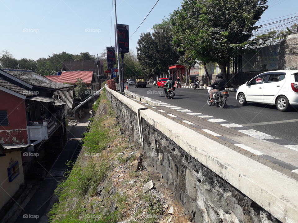 The road on the upper Semarang Area, Indonesia