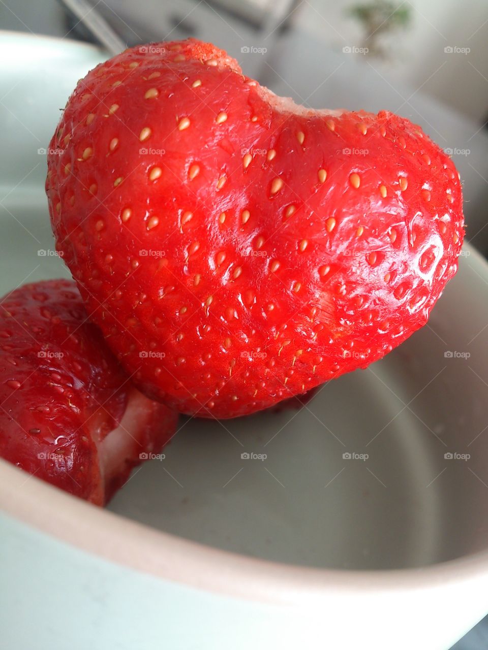 Heart shaped strawberry 