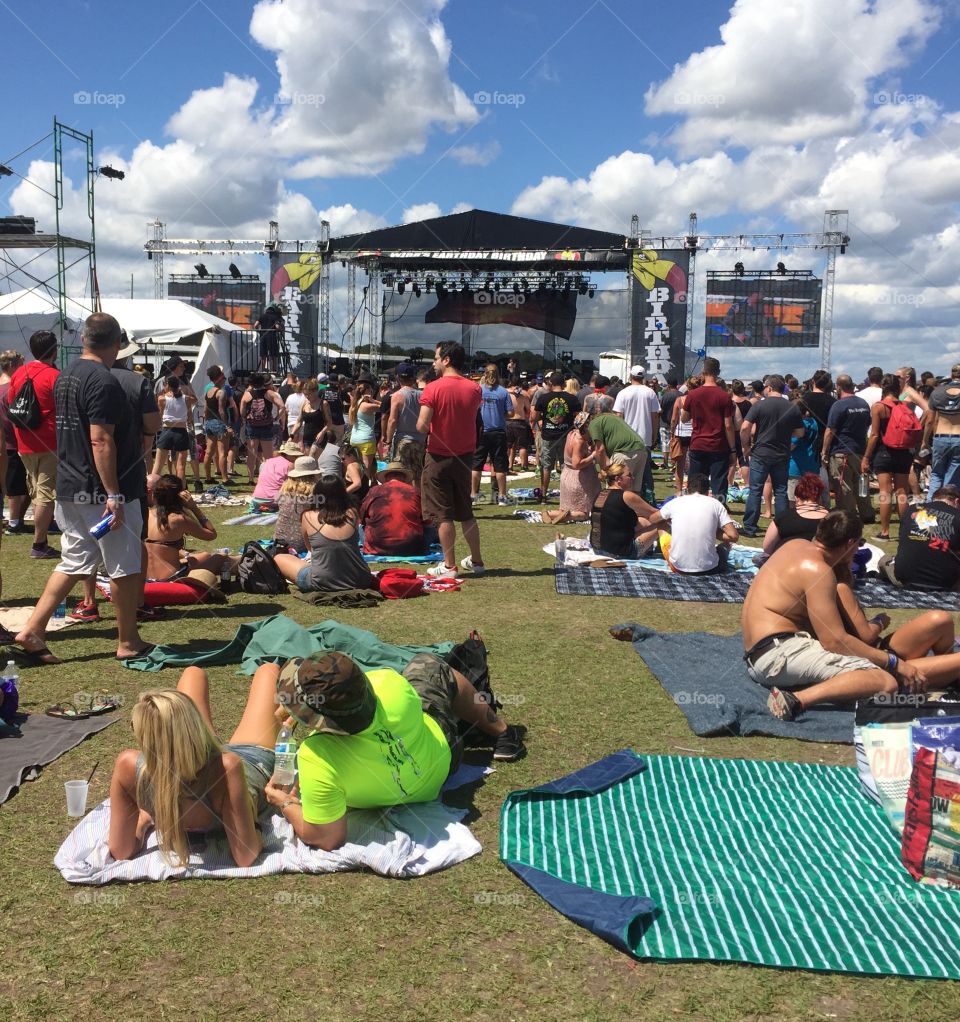 People enjoying a rock concert