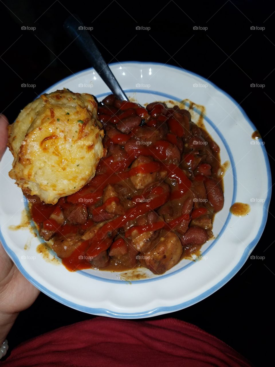 red beans and biscuit
