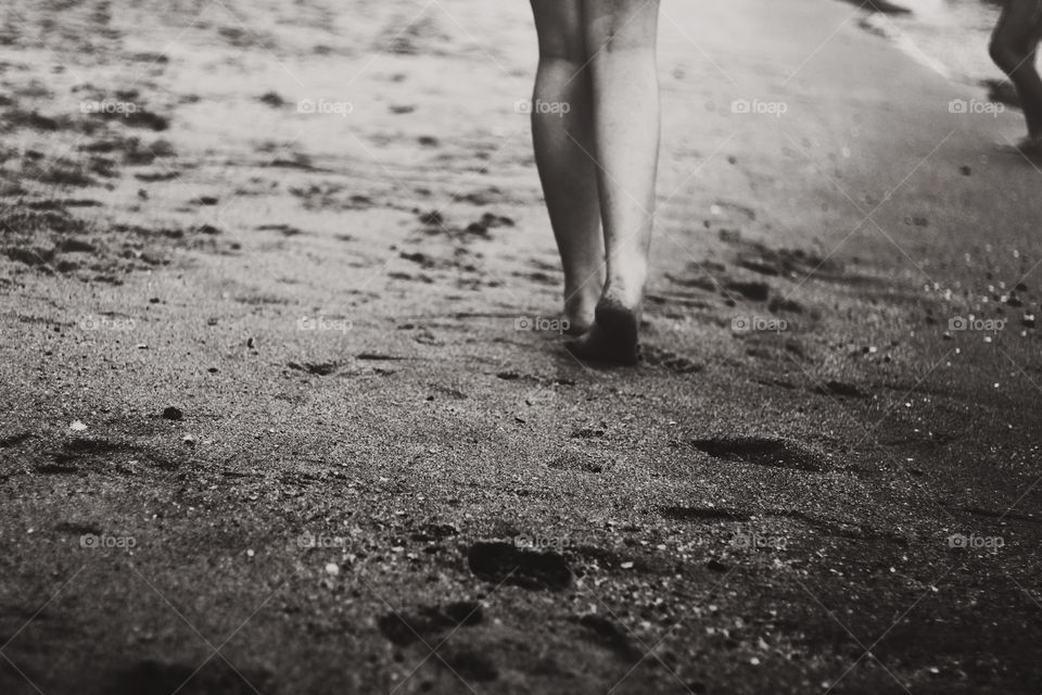 Walking on the beach 