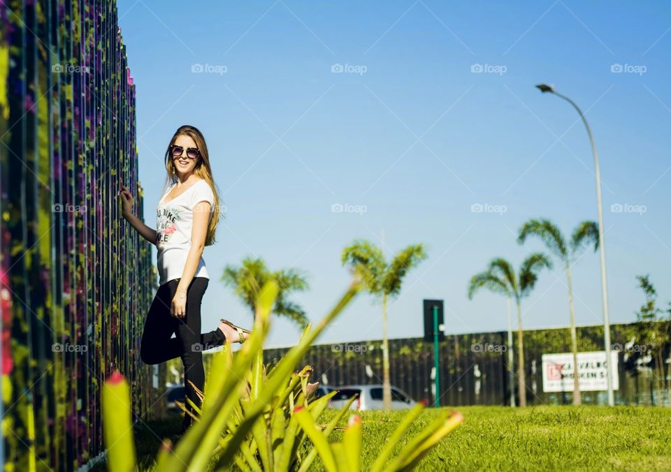 Girl Smiling Looking at the Camera, Sunny day