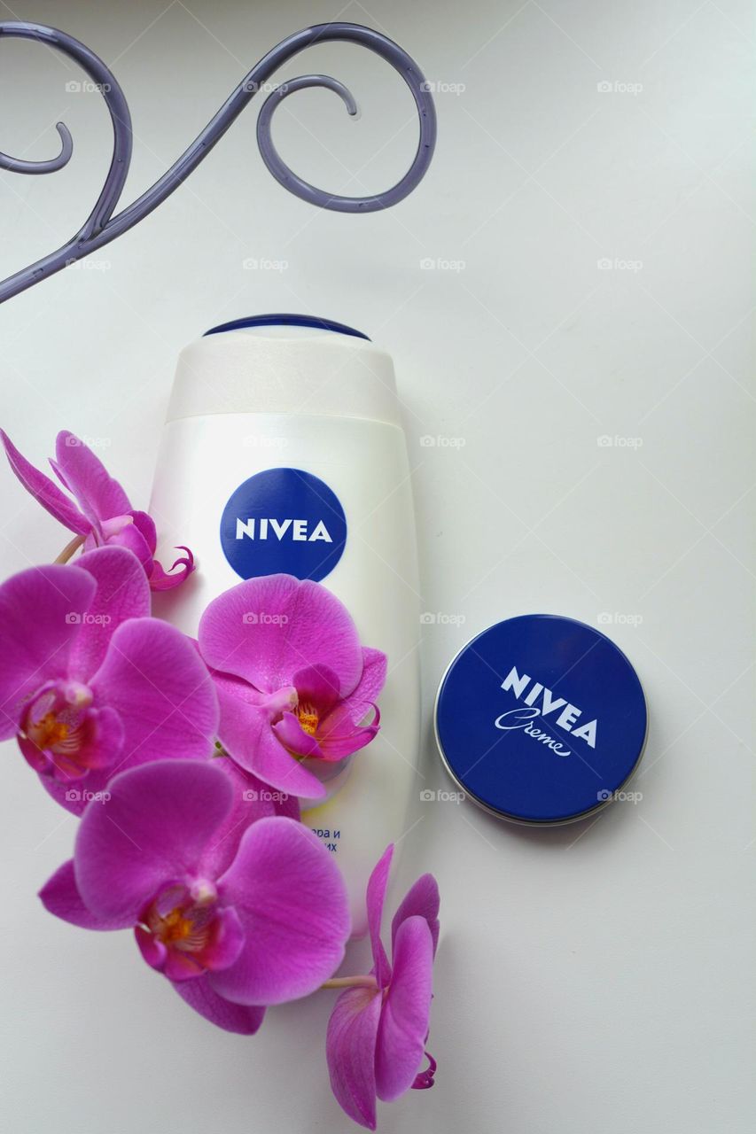 product Nivea cream and spa beauty accessories love Nivea brand