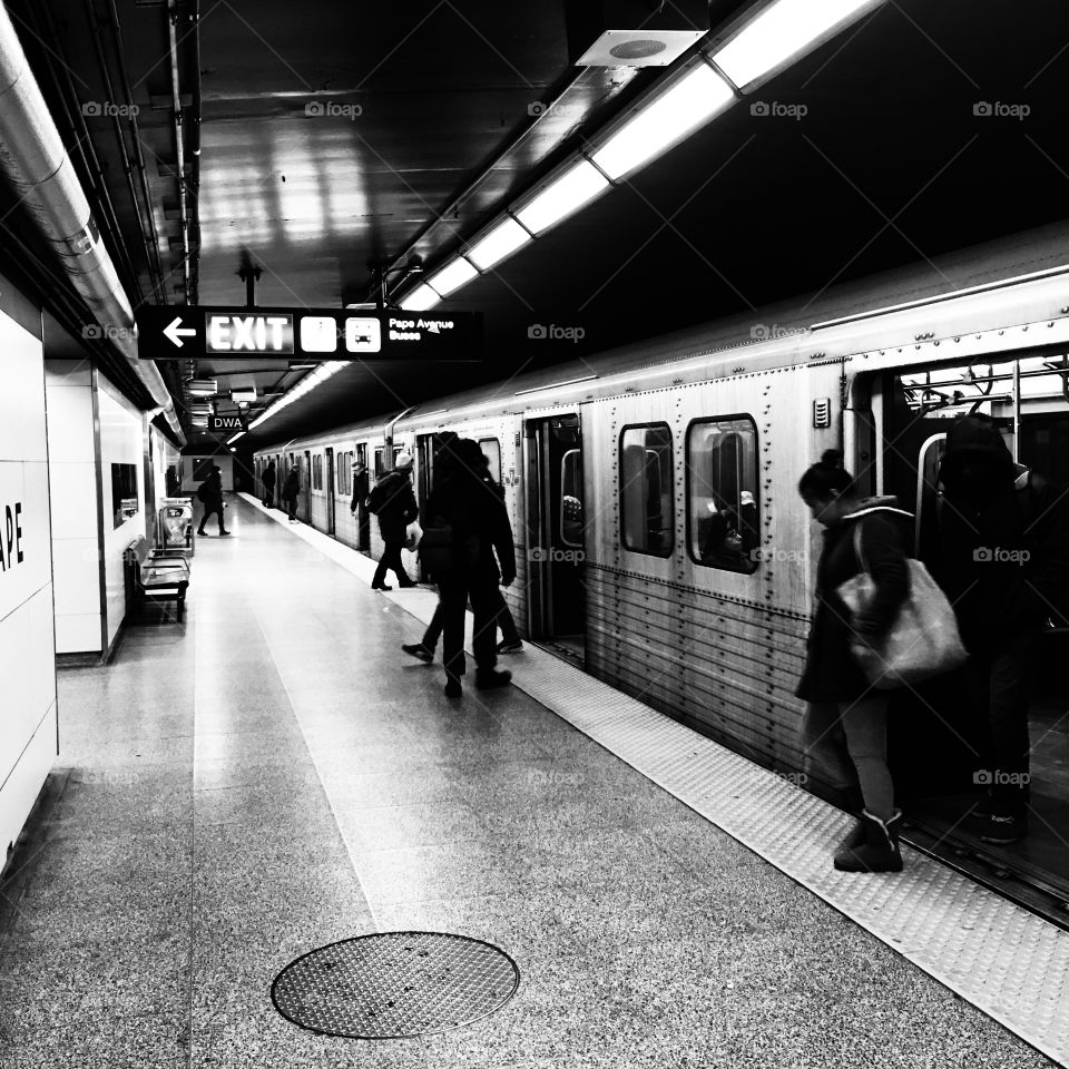 Subway station exits 