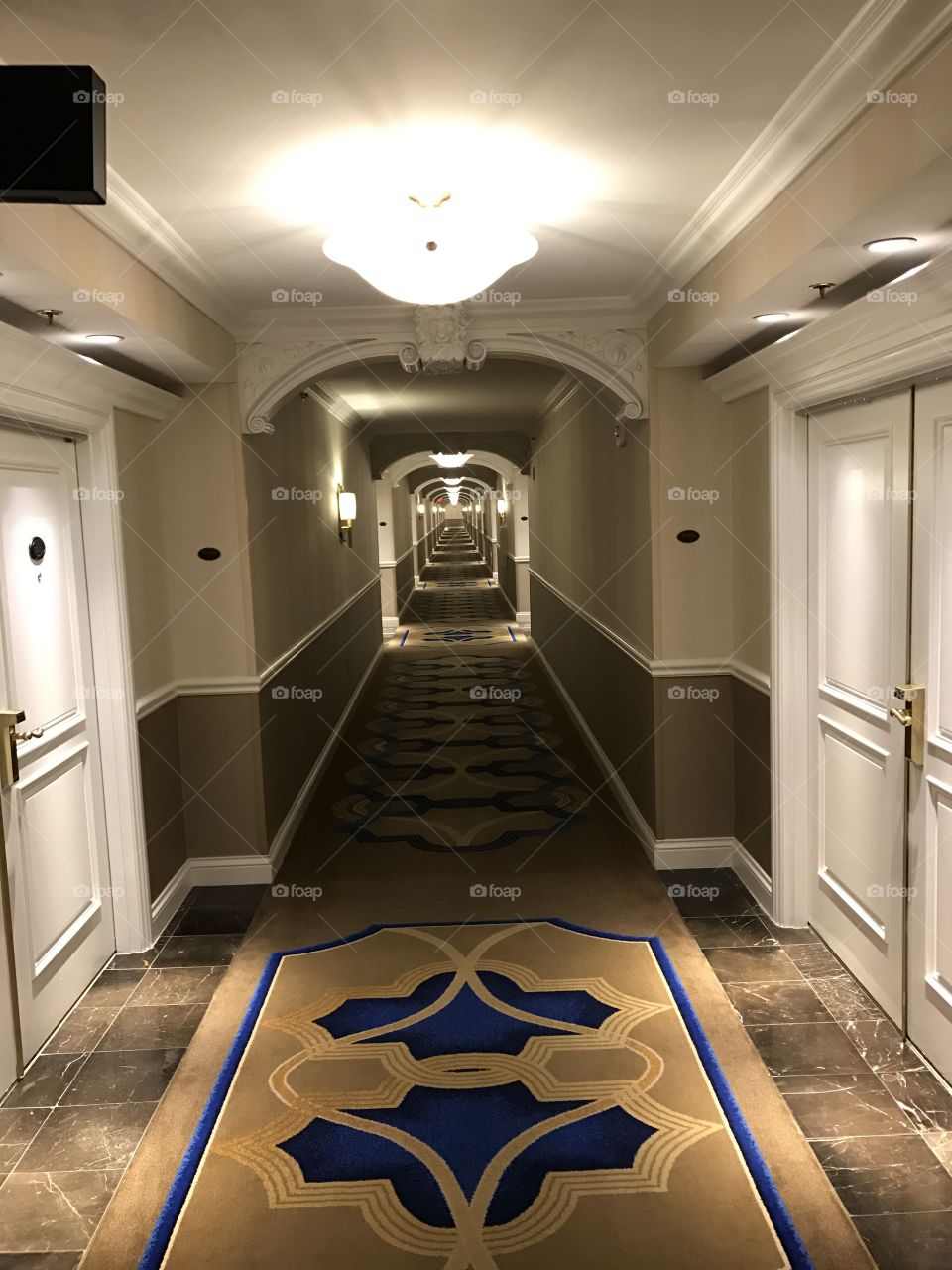 Endless hotel hallway (Venetian in Las Vegas).