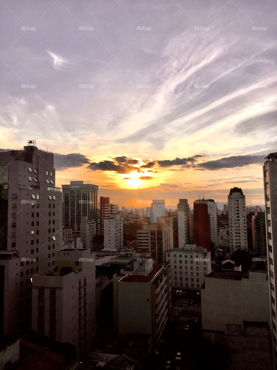 Sunset in São Paulo, Brazil