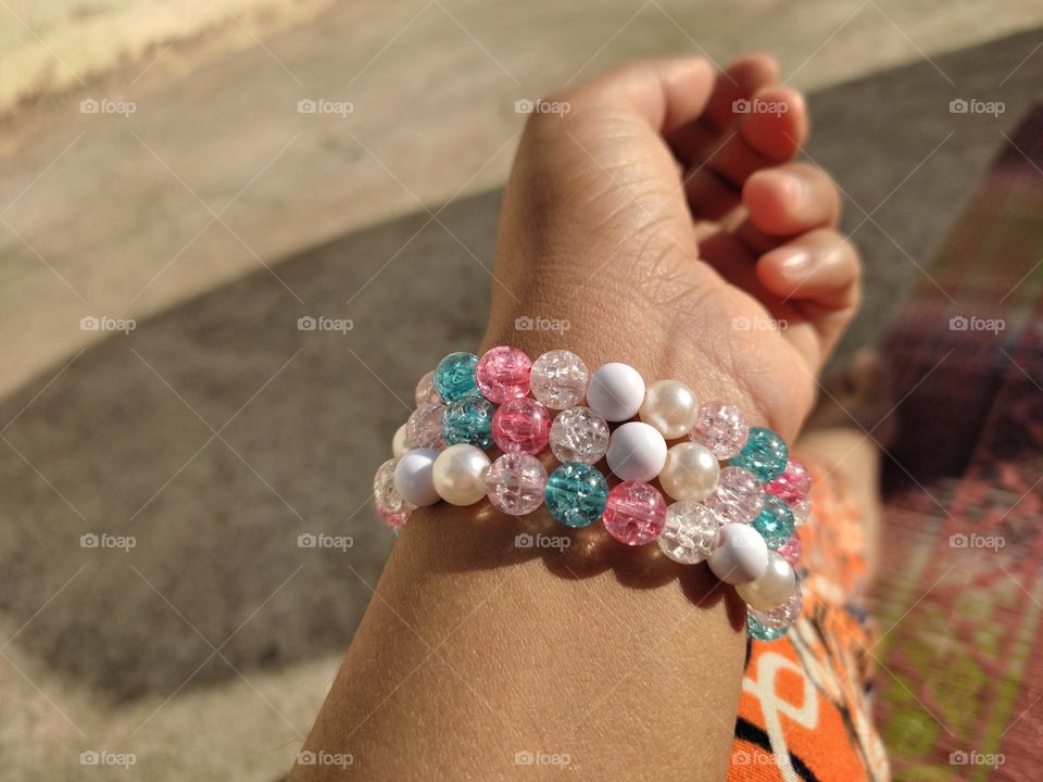 beads turned into a bracelet beautiful