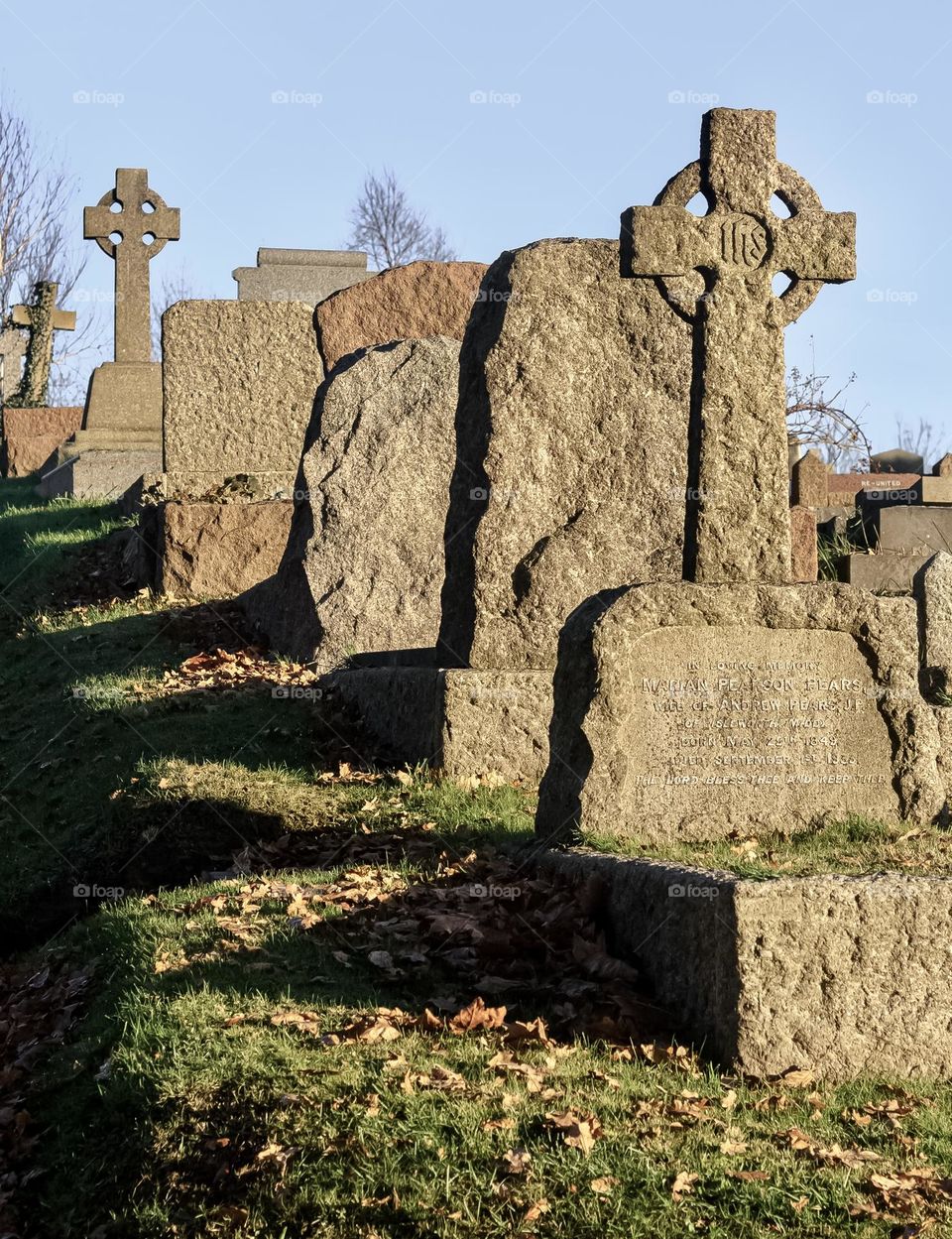 Many gravestones of those no longer with us