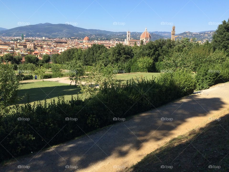 Panoramic view of the city of Florence, Italy.