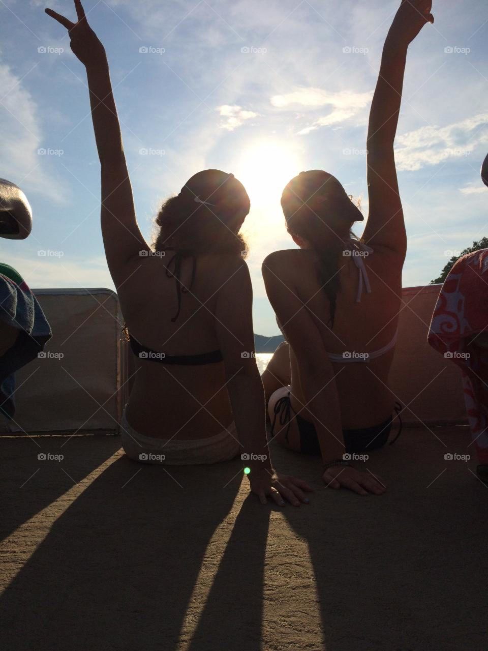 Two Friends Silhouette