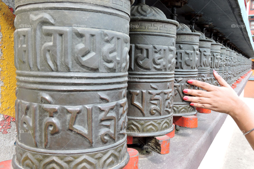 Buddhist Prayer wheels