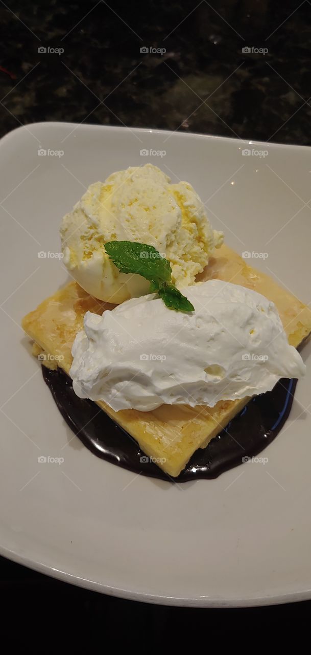 I love dessert at Moxie's, sweet Blondie and moist and delicious