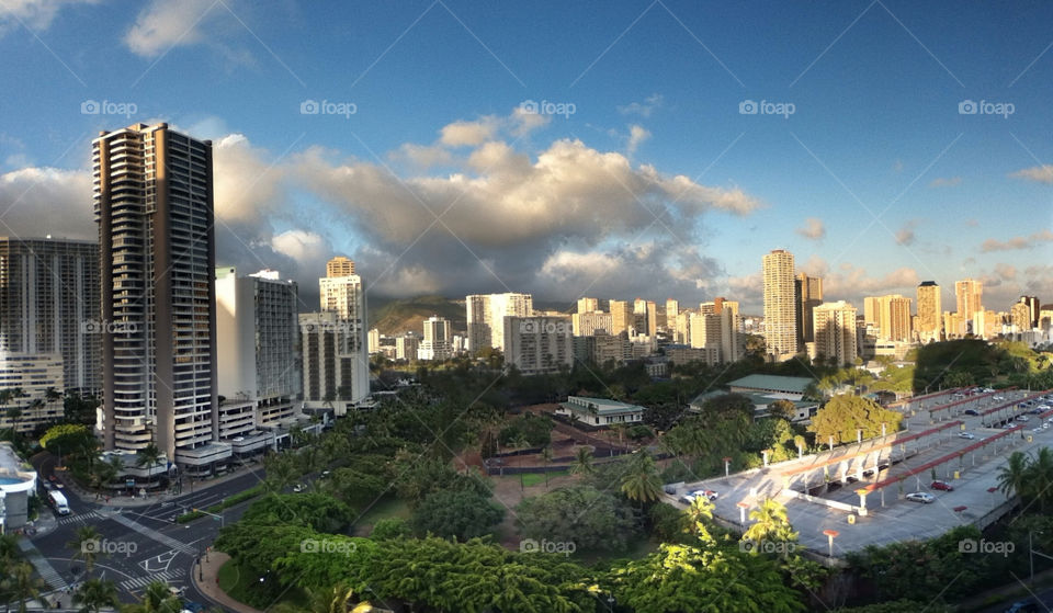 city clouds buildings panorama by cholive