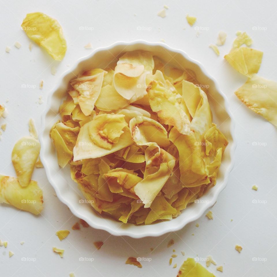 Potato chips in bowl