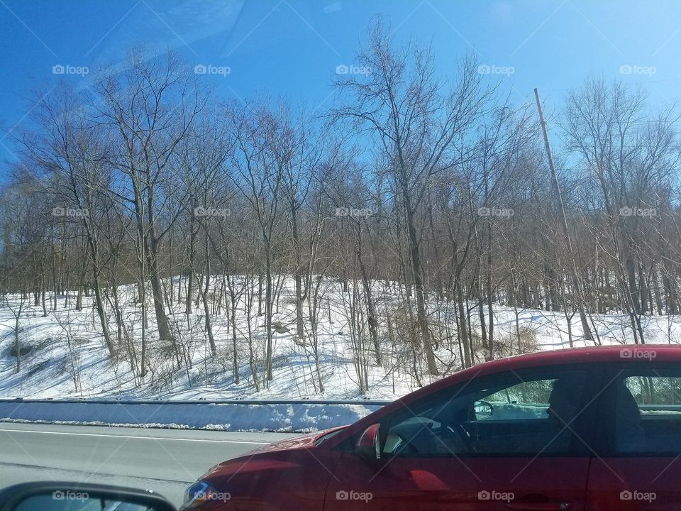 Winter, Snow, Car, Vehicle, No Person