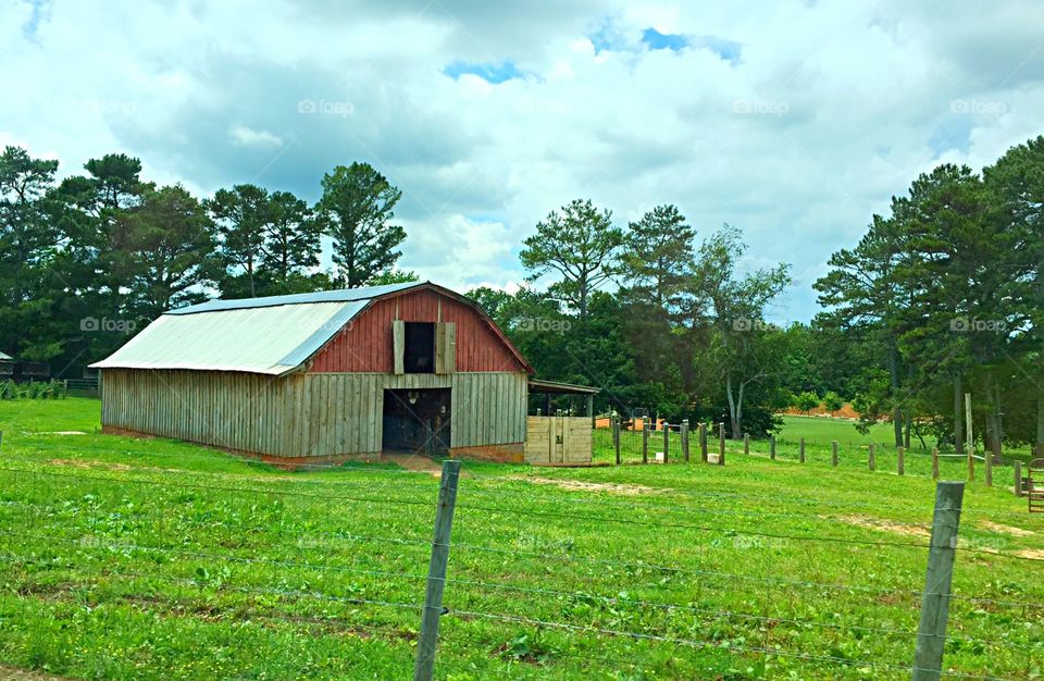 Barn on a farm . Barn on a farm