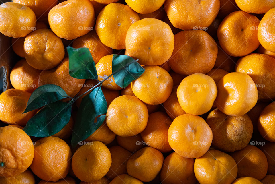 Fresh citrus fruit on indoors market in Baku, Azerbaijan.