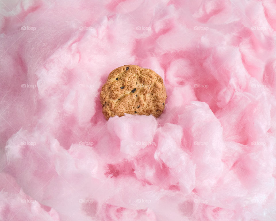 Pink Cotton Candy Cookies