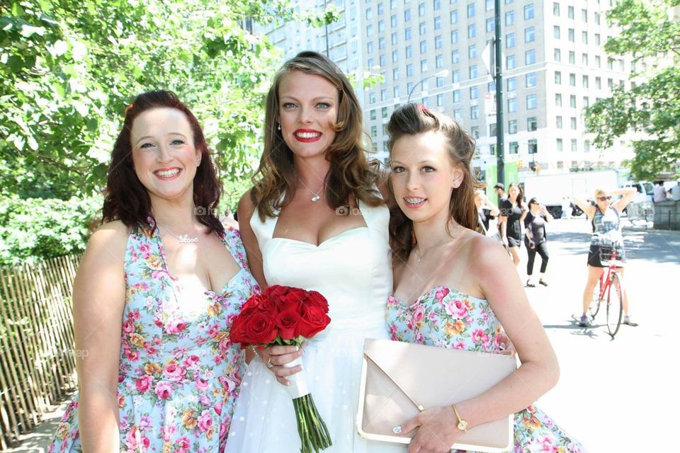 Bride and Bridesmaids