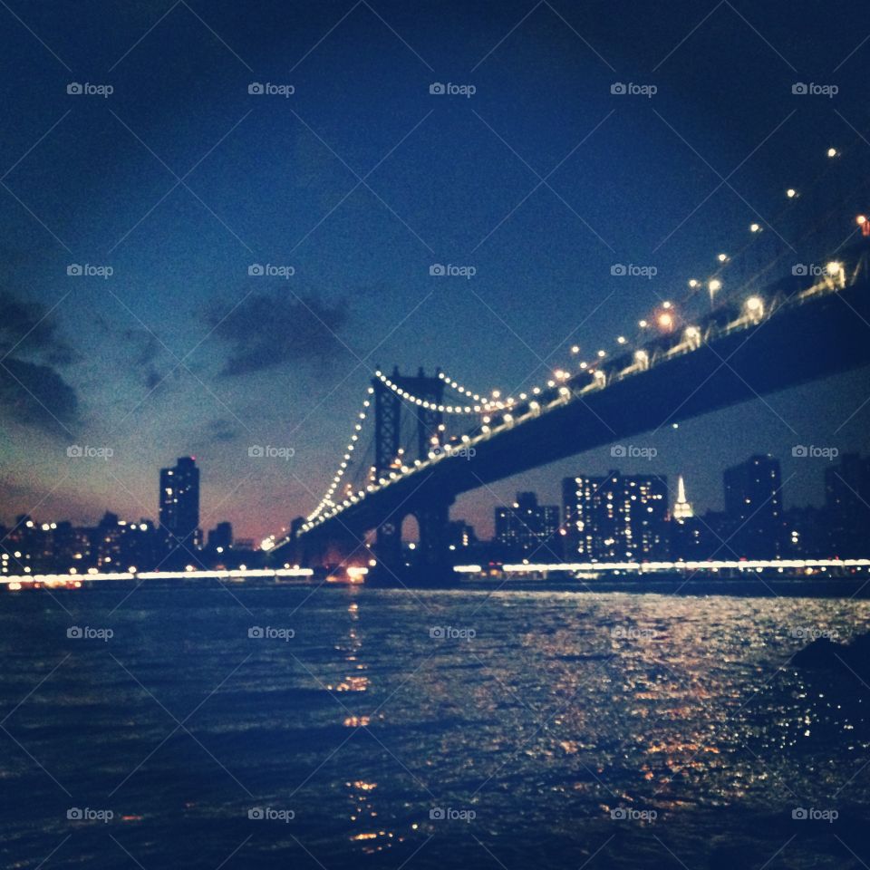 New York City and Brooklyn Bridge
