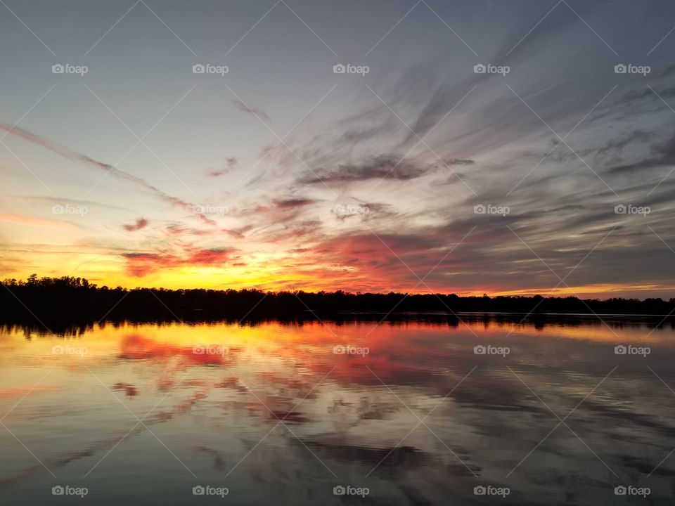 lake sunset