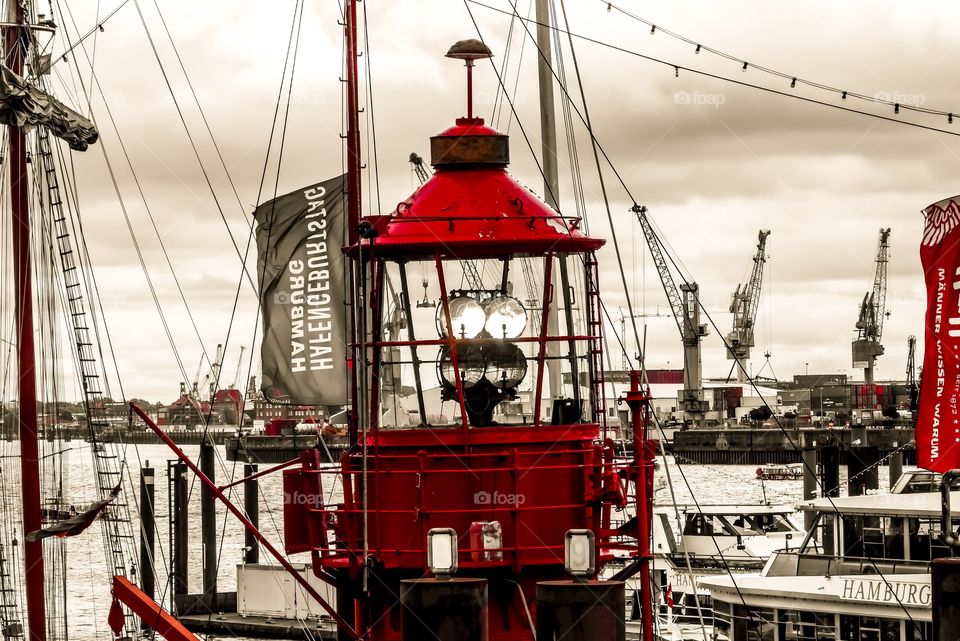 navigational light Hamburger Hafen Germany 