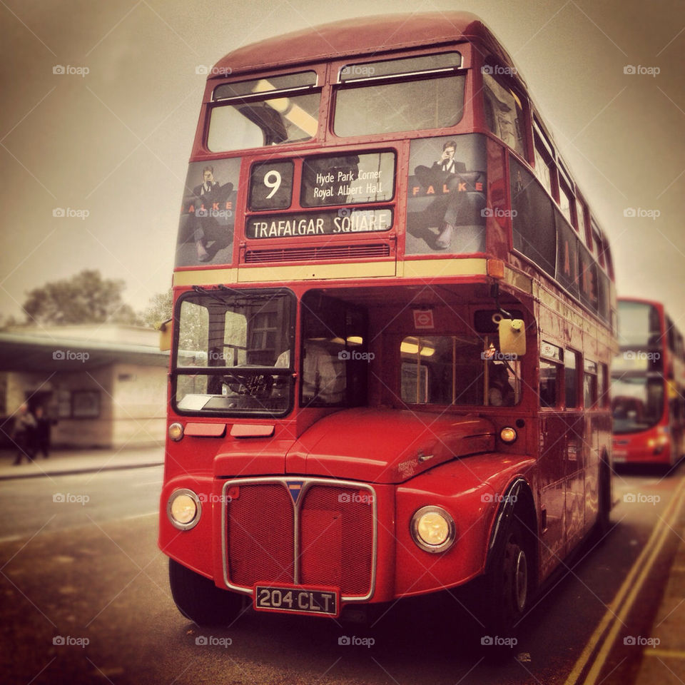 red bus london vintage by lelencjud