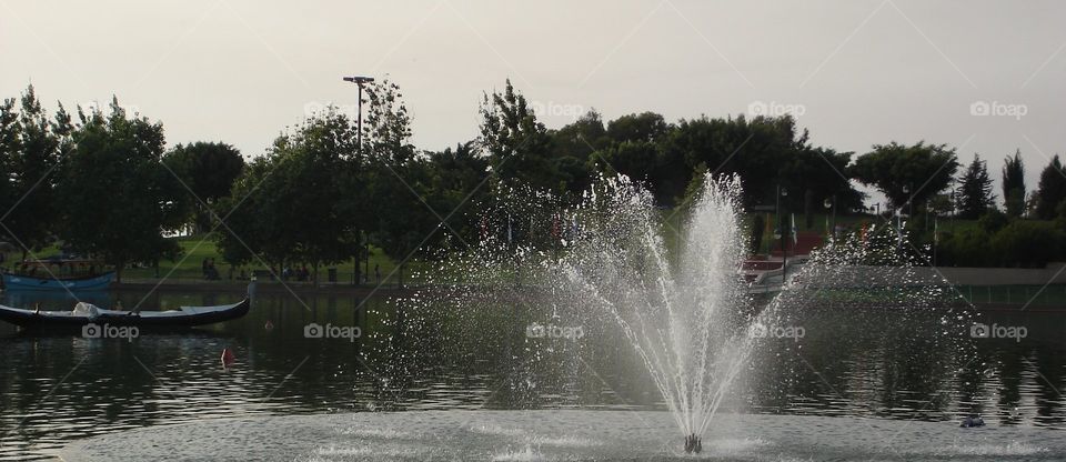 Foutain in the water