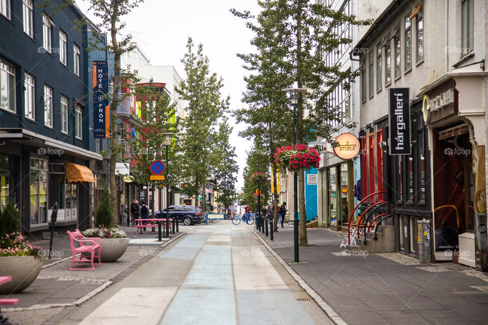 Street in Reykjavik, Iceland. 